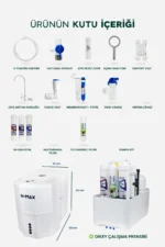 12 Litre Pompalı 15 Aşama Multi Mineralli 80 GPD Su Arıtma Cihazı HMAXS4512P - Görsel 7