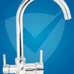 Gümüş Kaplamalı Arıtma Çıkışlı 3 Yollu Kuğu Musluk Mutfak Eviye Bataryası