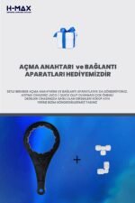 H-max 75 Gpd HMAX Membranlı Açık Kasa Su Arıtma Çift Karbonlu 5'li Filtre Seti - 0035 - Görsel 6