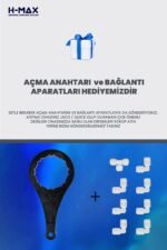 H-max 75 Gpd HMAX Membranlı Açık Kasa Su Arıtma Çift Karbonlu 8'li Filtre Seti - 0044 - Görsel 7