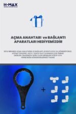 H-max 75 Gpd Membranlı Açık Kasa Su Arıtma Çift Karbonlu 7'li Filtre Seti - 0041 - Görsel 7