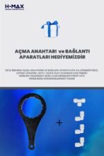 H-max 75 Gpd Membranlı Açık Kasa Su Arıtma Çift Karbonlu 6'lı Filtre Seti - 0038 - Görsel 5