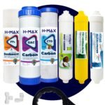 H-max 80 GPD Membranlı Açık Kasa Su Arıtma Çift Karbon 7'li Filtre Seti - 0042