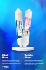 H-max 90 GPD Süper Membranlı Açık Kasa Su Arıtma Çift Karbonlu 8'li Filtre Seti - 0046 - Görsel 5