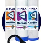 H-max Inline Açık Kasa Çift Karbonlu  Su Arıtma 3'lü Filtre Seti - 0033