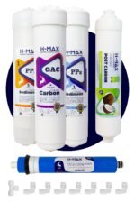 H-MAX Kapalı Kasa Su Arıtma Cihazlarına Uyumlu 5'lı Filtre Seti 80 GPD HMAX Membran - A0055