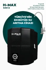 HMAX S4512 Modeli 12 Litre 15 Aşama Su Arıtma Cihazı 80 Gpd Membran
