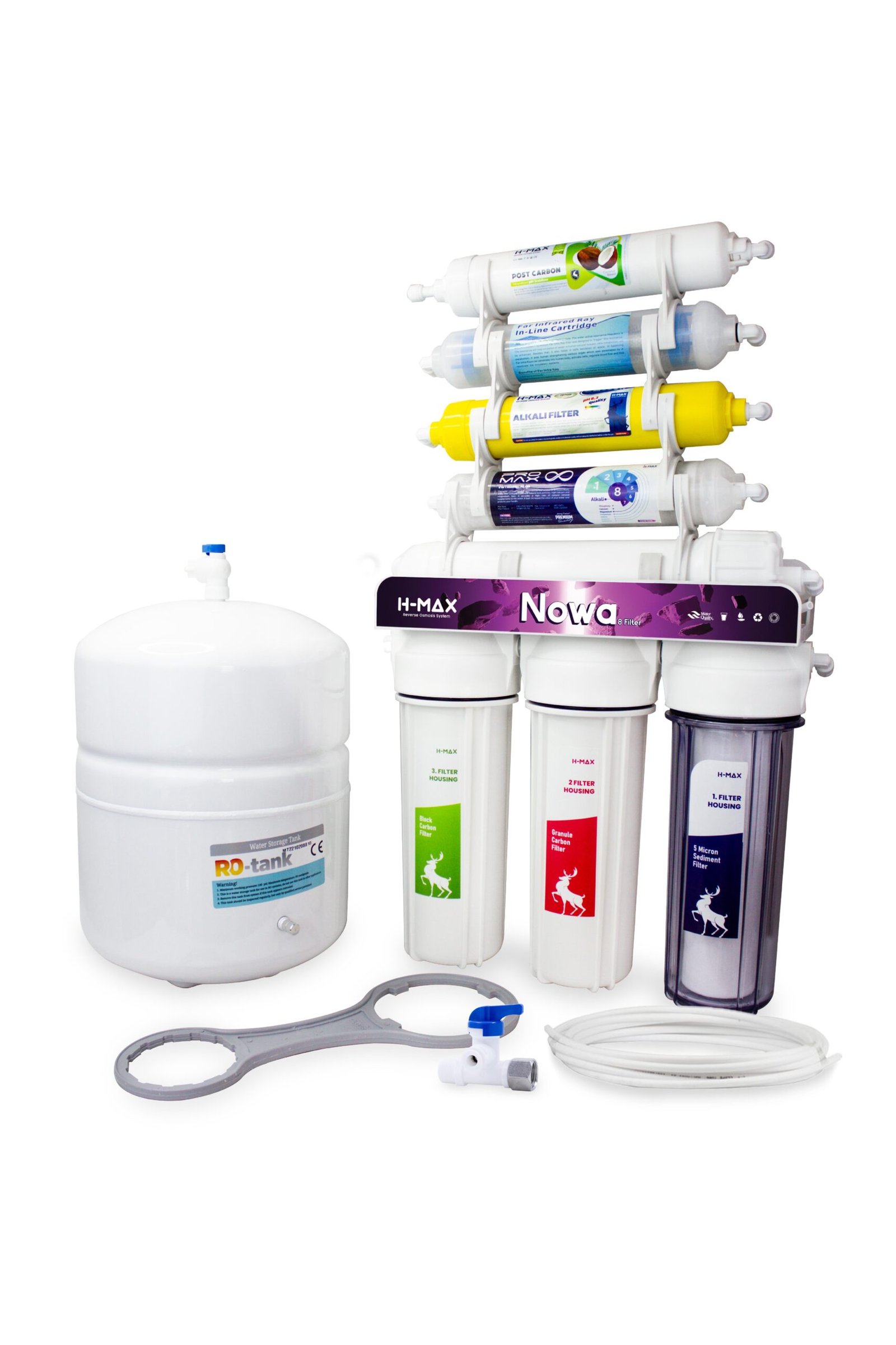 nowa-pompali-8-filtreli-super-membranl-4ab9-a Nowa Pompalı 8 Filtreli Süper Membranlı 9 Litre Çelik Tanklı Açık Kasa Su Arıtma Cihazı - 0030 - Görsel 1