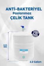 Ocean 5 Filtreli 80 GPD Hmax Membranlı 9 Litre Çelik Tanklı Açık Kasa Su Arıtma Cihazı - 0021 - Görsel 2