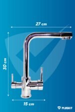 Su Arıtma Cihazı Için Lüx 3 Yollu Arıtmalı Musluk Batarya (Gümüş L Batarya) - Görsel 3