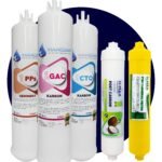 Üstten Giriş ve Çıkışlı, Çift Çubuklu Su Arıtma Cihazı Filtresi 90 Gpd Süper Sarım Membranlı 6'lı Filtre Seti