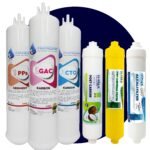 Üstten Giriş ve Çıkışlı, Çift Çubuklu Su Arıtma Cihazı Filtresi 90 Gpd Süper Sarım Membranlı 7'li Filtre Seti